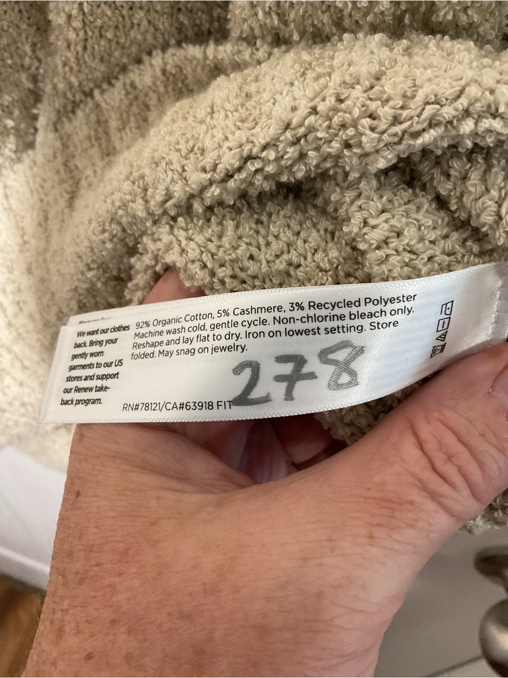 Eileen Fisher Organic Cotton Cashmere Bouclé Crew Neck Sweater XL Oatmeal Beige - Picture 4 of 9